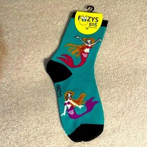 Foozys Girls Mermaid Teal Socks